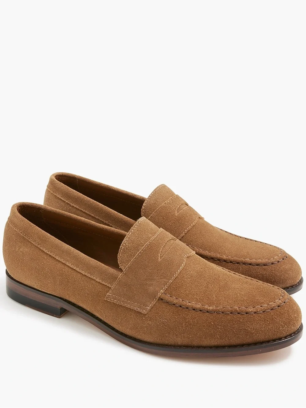 J. Crew Factory Suede Dress Loafers in Tostado Brown Size 13